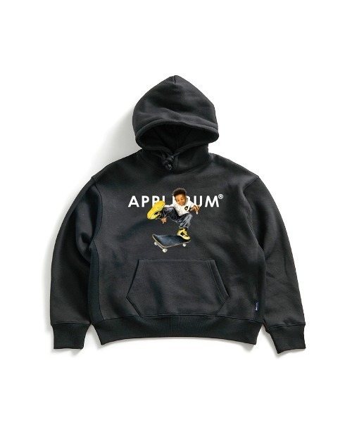 「APPLEBUM」 プルオーバーパーカー X-LARGE ブラック メンズ_画像1