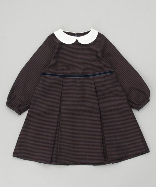 「B:MING by BEAMS」 「KIDS」長袖ワンピース 120 ネイビー キッズ_画像1