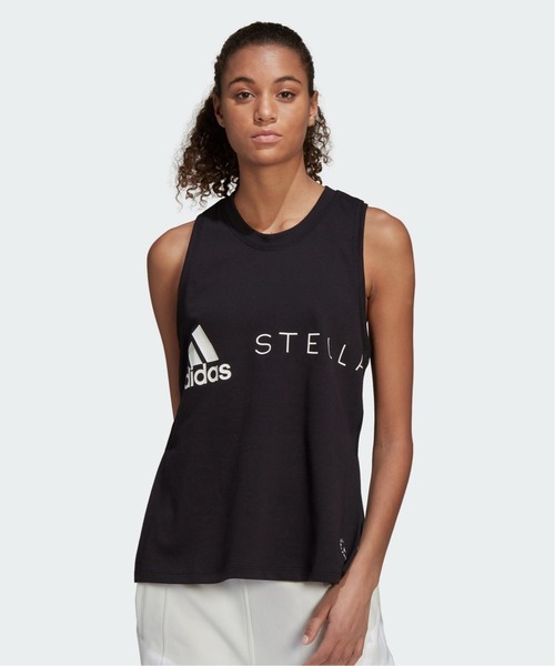 「adidas by Stella McCartney」 ノースリーブトップス SMALL ブラック レディース_画像1