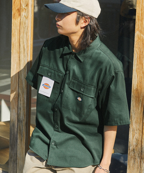 「Dickies」 半袖シャツ X-LARGE グリーン メンズ_画像1