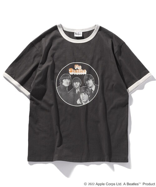 「FREAK'S STORE」 「TheBeatles」半袖Tシャツ MEDIUM ブラック メンズ_画像1