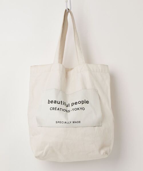 「beautiful people」 トートバッグ - ホワイト レディース_画像1