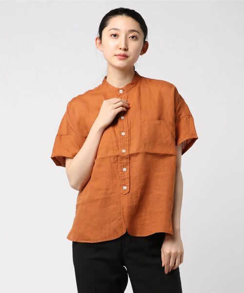 「BEAMS BOY」 半袖シャツ ONE SIZE ブラウン レディース_画像1