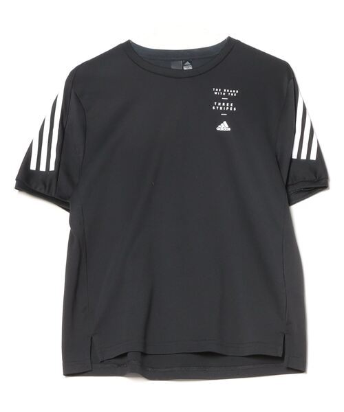 「adidas」 半袖Tシャツ OT ブラック レディース_画像1