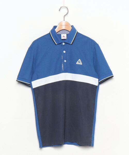 「le coq sportif」 ワンポイント半袖ポロシャツ S ブルー レディース_画像1