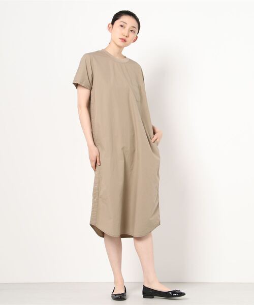 「BEAMS BOY」 半袖ワンピース ONE SIZE ベージュ レディース_画像1