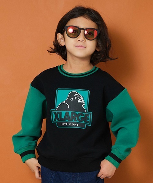 「XLARGE KIDS」 「KIDS」長袖カットソー 80cm ブラック キッズ_画像1