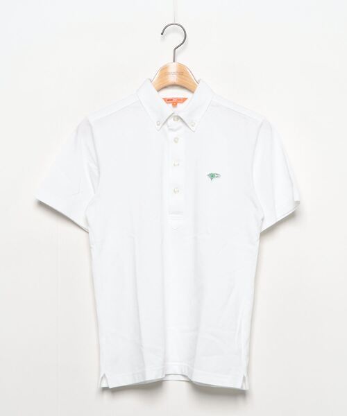 「BEAMS GOLF」 半袖ポロシャツ SMALL ホワイト メンズ_画像1