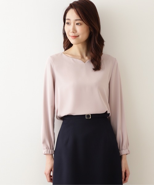 「NATURAL BEAUTY BASIC」 7分袖ブラウス SMALL ピンク レディース_画像1