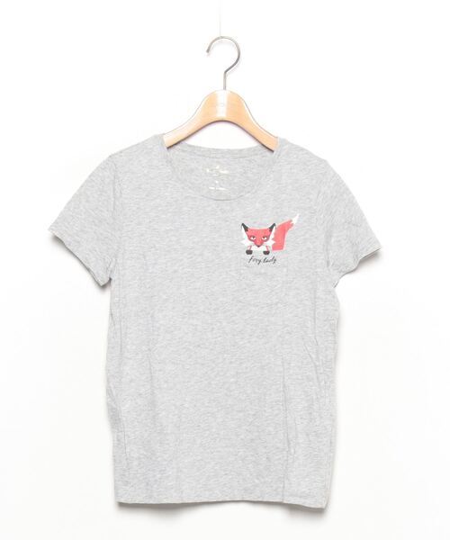 「kate spade new york」 ワンポイント半袖Tシャツ X-SMALL グレー レディース_画像1