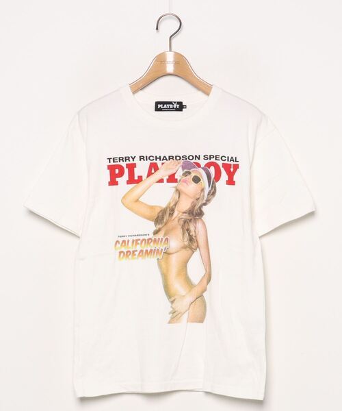 「HYSTERIC GLAMOUR」 半袖Tシャツ「PLAYBOYコラボ」 X-SMALL ホワイト メンズ_画像1