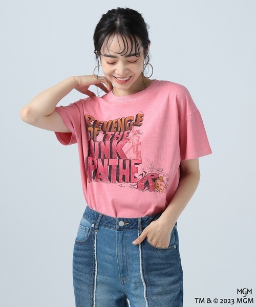 「BAYFLOW」 半袖Tシャツ「PINK PANTHERコラボ」 FREE ピンク レディース_画像1