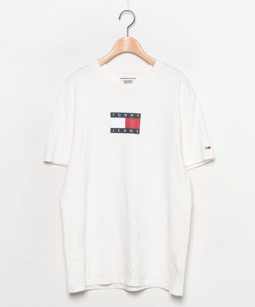 「TOMMY JEANS」 半袖Tシャツ M ホワイト メンズ_画像1