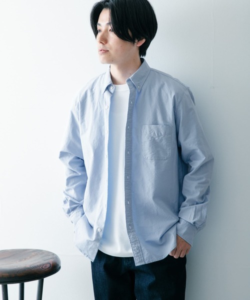 「ITEMS URBANRESEARCH」 長袖シャツ MEDIUM ブルー メンズ_画像1