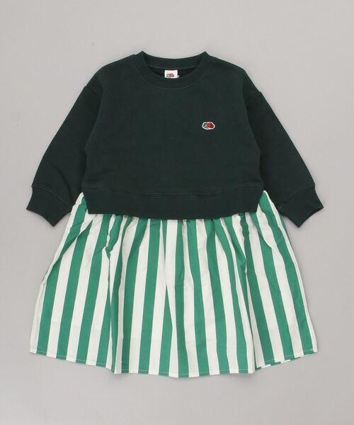 「B:MING by BEAMS」 「KIDS」ドッキングワンピース 120 グリーン キッズ_画像1