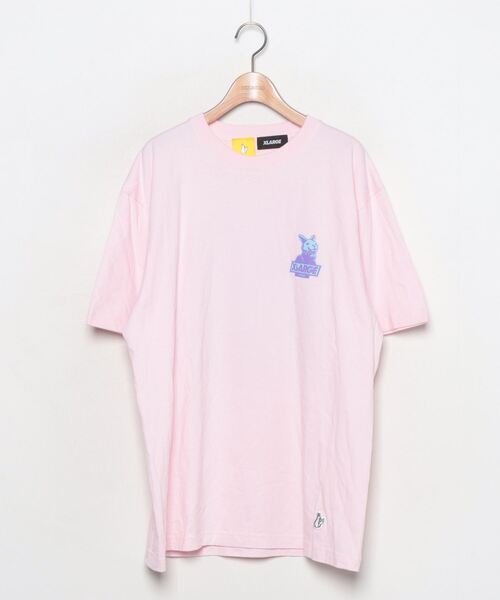 「FR2」 半袖Tシャツ「XLARGEコラボ」 L ピンク メンズ_画像1