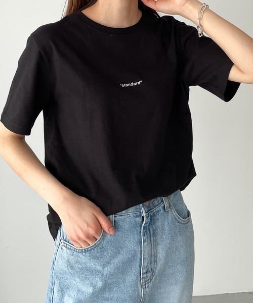 「CANAL JEAN」 「El mar」半袖Tシャツ ONE SIZE ブラック レディース_画像1