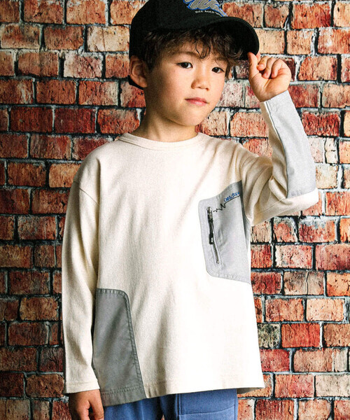 「WASK」 「KIDS」長袖カットソー 150cm オフホワイト キッズ_画像1