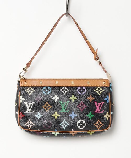 「LOUIS VUITTON」 モノグラムマルチカラー ポシェットアクセソワール ハンドバッグ - ブラック レディース_画像1