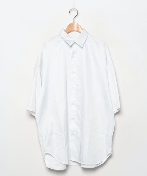 「Adoon plain」 半袖シャツ LARGE オフホワイト メンズ_画像1