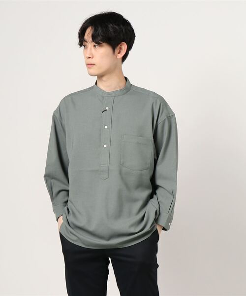 「B:MING by BEAMS」 長袖シャツ X-LARGE オリーブ メンズ_画像1