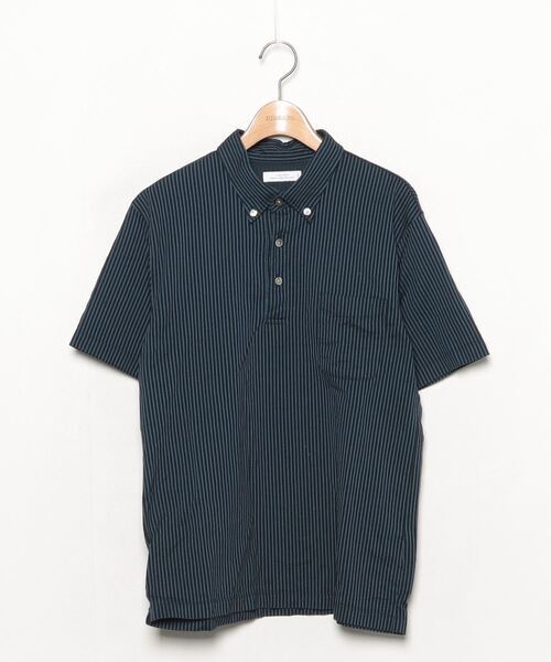 「green label relaxing」 半袖ポロシャツ LARGE ネイビー メンズ_画像1