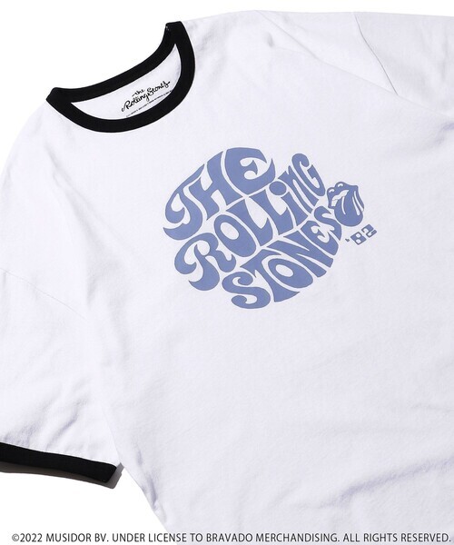 「FREAK'S STORE」 半袖Tシャツ「The Rolling Stonesコラボ」 LARGE ホワイト メンズ_画像1