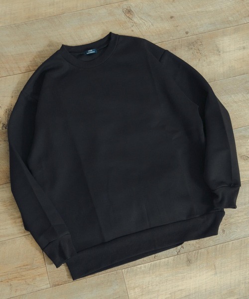 「ITEMS URBANRESEARCH」 スウェットカットソー LARGE ブラック メンズ_画像1