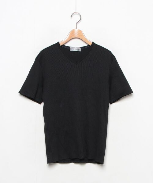 「MONSIEUR NICOLE」 「canal deux Luxe」半袖Tシャツ MEDIUM ブラック メンズ_画像1