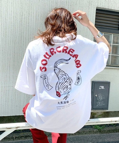 「Sourcream」 半袖Tシャツ LARGE ホワイト メンズ_画像1