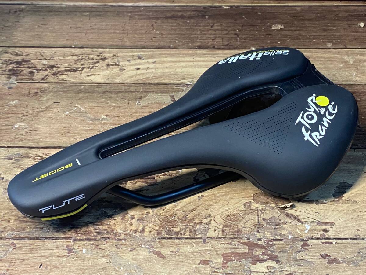 HV276 セライタリア SELLE ITALIA FLITE BOOST TDF SPECIAL EDITION サドル 黒 MANGANESE 145mm ※スレ_画像2