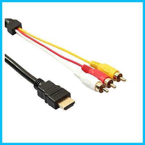 金メッキ HDMI A/M TO RCA3 変換ケーブル 1.5m_画像2