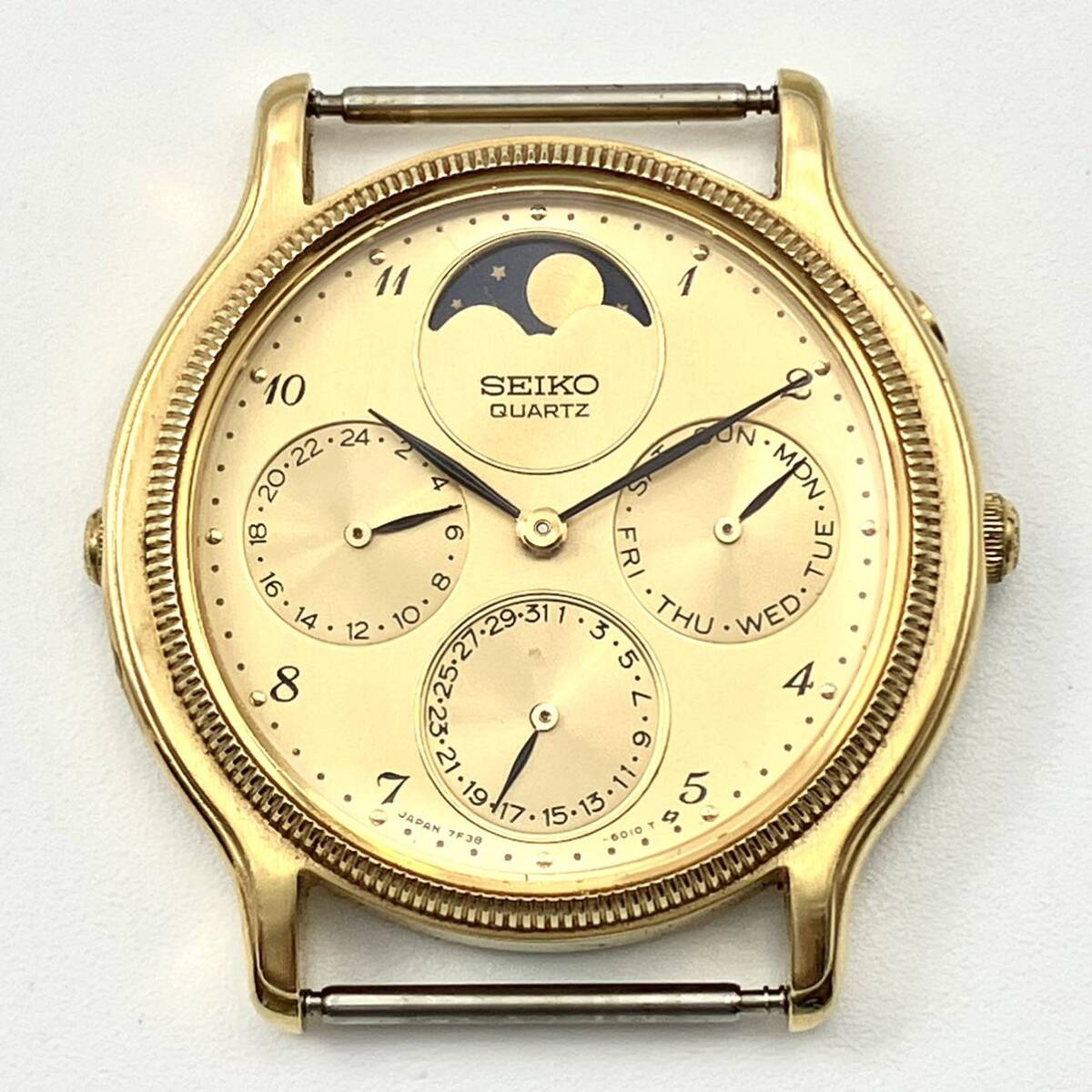 SEIKO セイコー ムーンフェイズ 7F38-6180 現状品_画像1