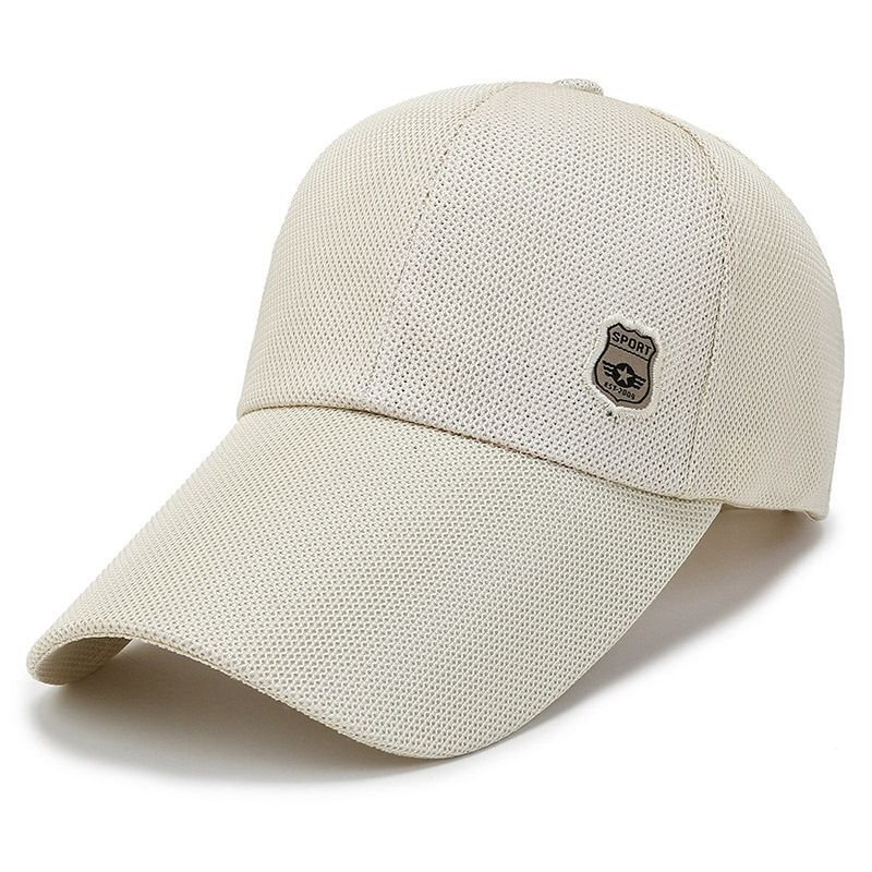 キャップ メンズ メッシュ通気構造 夏新品 UVカット帽子 通気性抜群 日焼け防止 紫外線対策 野球帽スポーツ帽子 調節可能 -ベージュ_画像1
