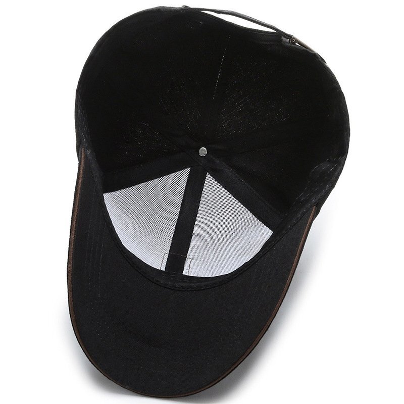 キャップ メンズ 帽子100%コットンUVカット99％紫外線対策 日焼け防止 熱中症対策 野球帽 登山 スポーツ 調整可能-ネイビー_画像3
