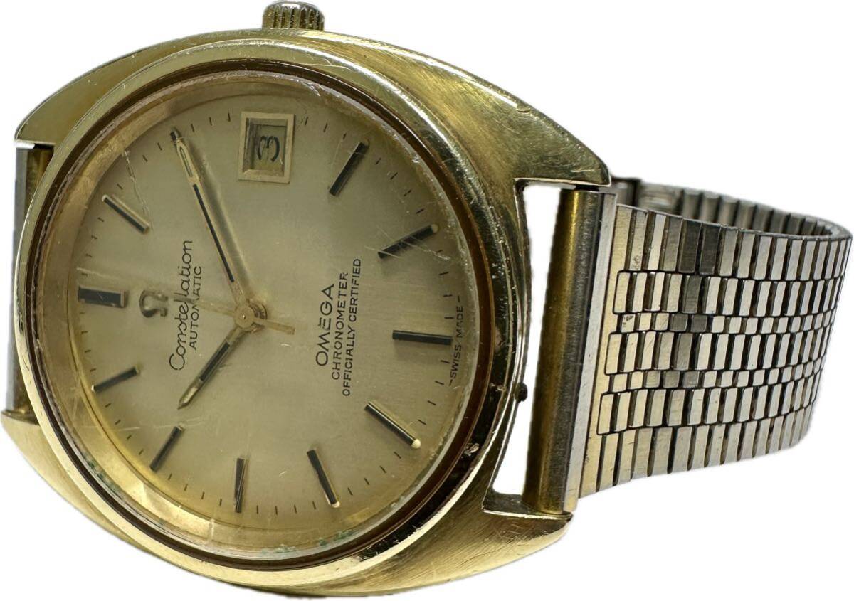 1 jpy ~ Y OMEGA Omega Constellation Chrono meter men's self-winding watch Date Gold model antique clock 52288150