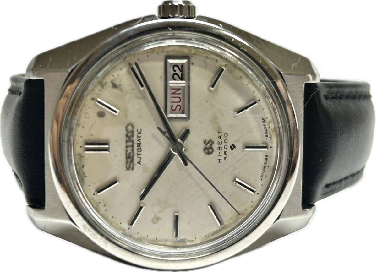 1 jpy ~ T Seiko Grand Seiko high beet 36000 6146-8000medali on men's self-winding watch day date antique clock 62282278