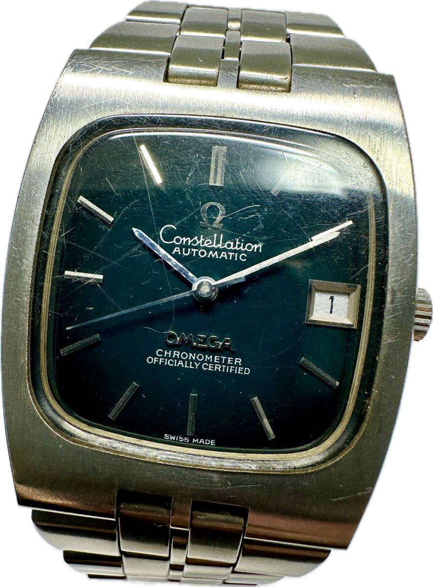 1 jpy ~ Y rare OMEGA Omega Constellation Chrono meter green gradation men's self-winding watch antique clock 62272663