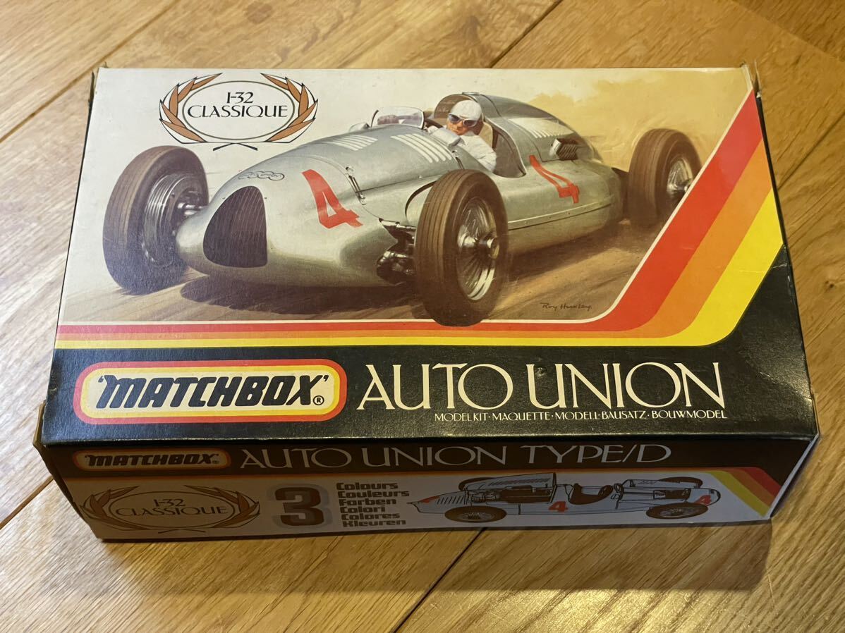 レア物　長期保管品　マッチボックス　1/32 AUTO UNION TYPE/D アウトウニオン　MATCHBOX 未組立_画像1