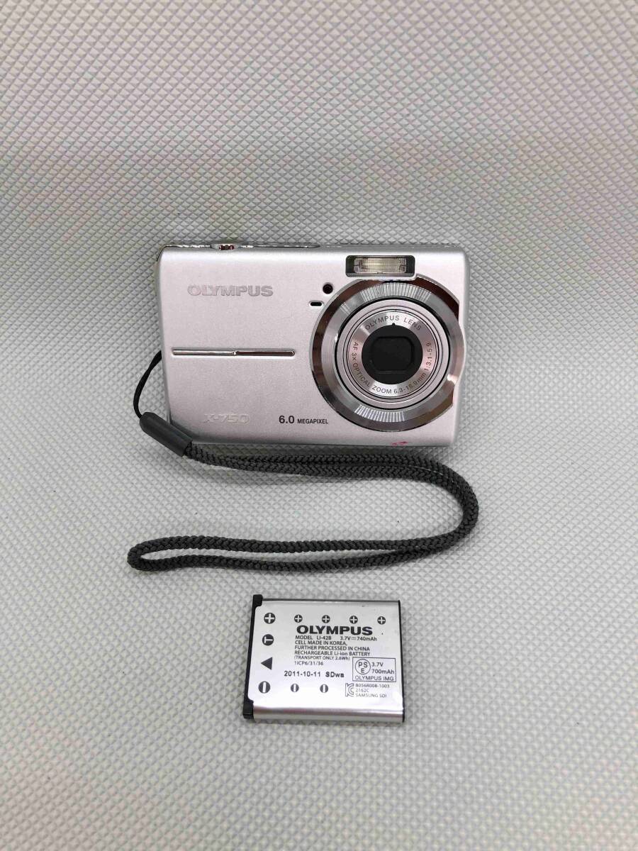 OK9160○OLYMPUS オリンパス デジタルカメラ デジカメ コンパクトカメラ X-750 バッテリー LI-42B 【保証あり】240501_画像1