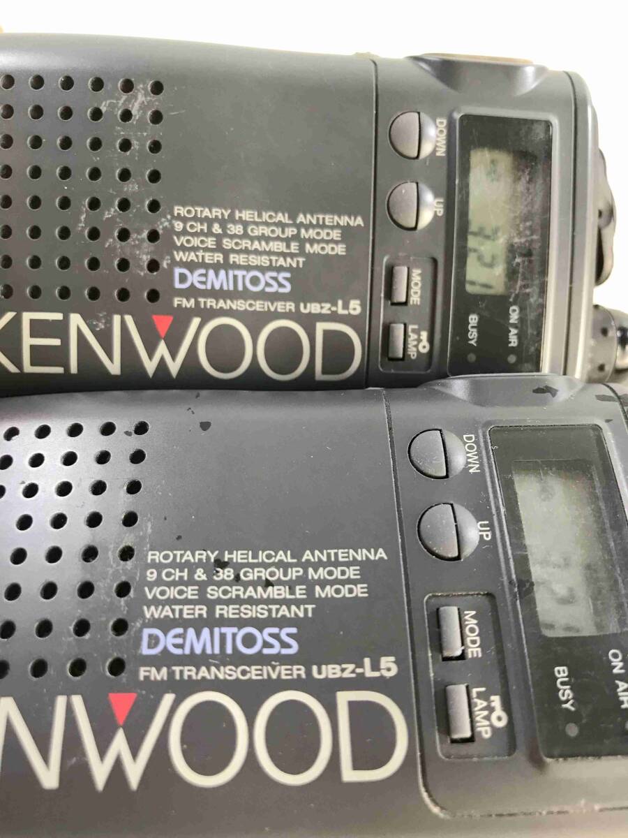 S5162○KENWOOD ケンウッド DEMITOSS 特定小電力トランシーバー 2台まとめ UBZ-L5 音声OK 240507の画像6