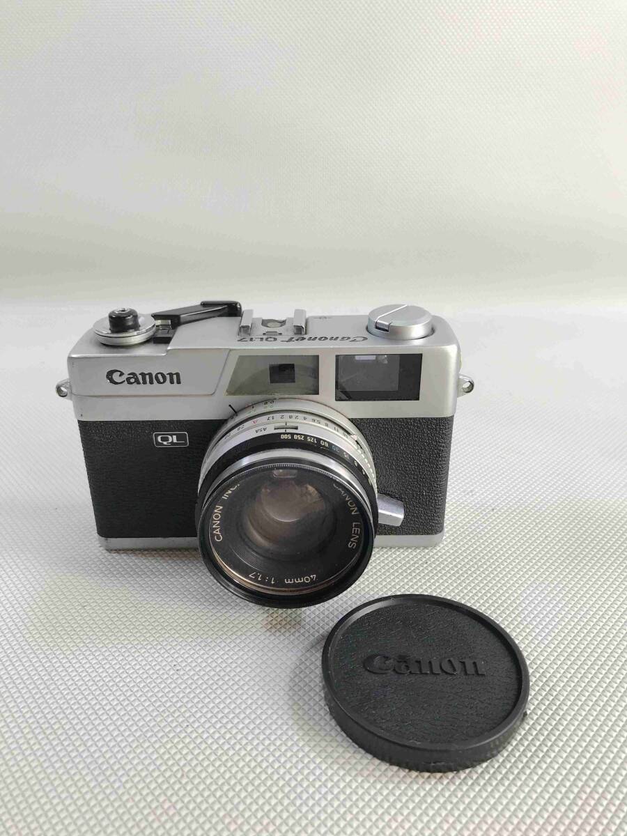 S5225○Canon キャノン フィルムカメラ Canonet QL17 レンズ 40mm 1:1.7 シャッターOK ケース付 【未確認】 240508の画像3
