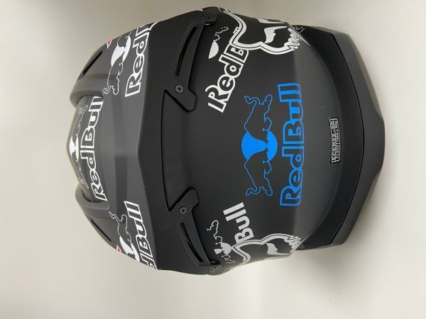 レッドブルコラボ　フルフェイスヘルメット　クリヤーミラー　コスパ良い　UVカット　輸入品　艶消し黒　サイズ指定可能_画像5