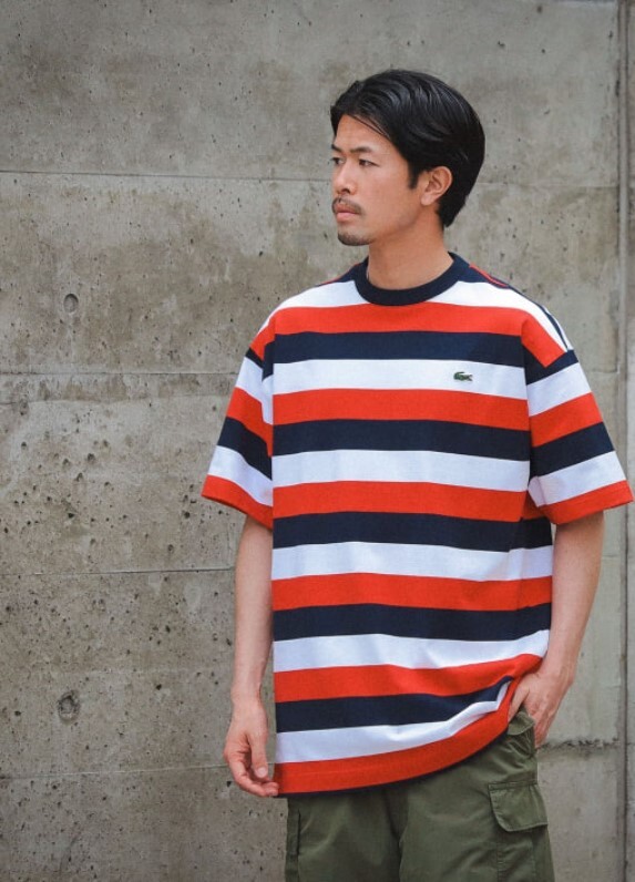 【新品】ラコステ LACOSTE for BEAMS　別注 ボーダー Tシャツ サイズ３_画像1