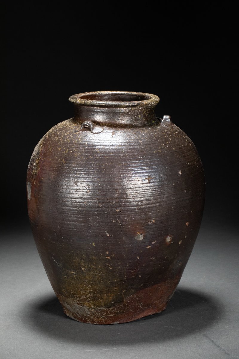 [. old .]. famous auction buying go in era thing old Bizen four thread . ornament . interior antique goods old fine art 0425-143S