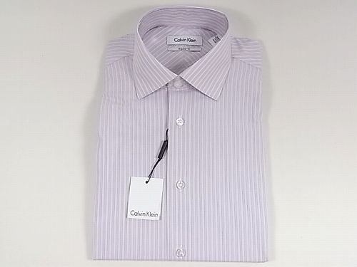 Calvin Kleinカルバンクラインメンズ男性用長袖ワイシャツ（パープル/ホワイト）_画像1