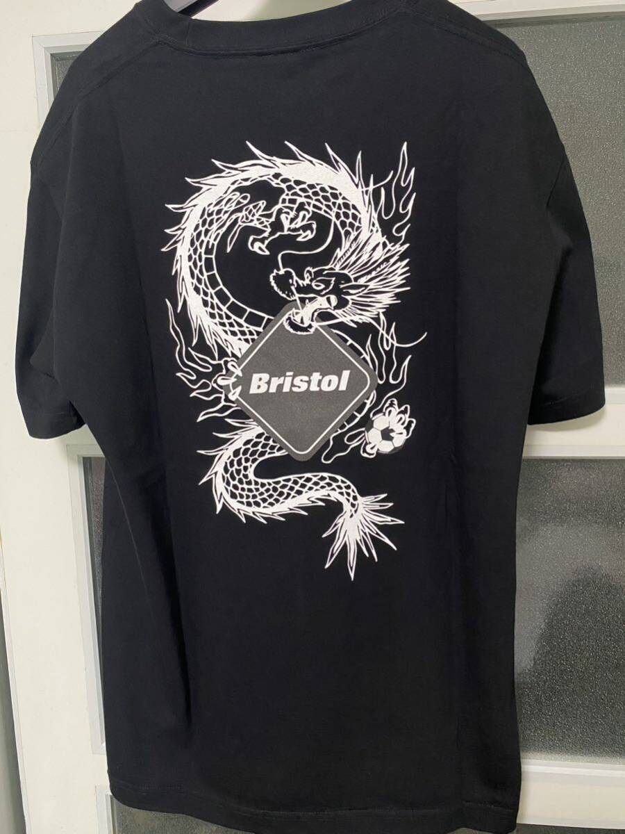 送料無料 M FCRB Bristol DRAGON BACK EMBLEM TEAM S/S TEE ブラック 24SS ドラゴン_画像1