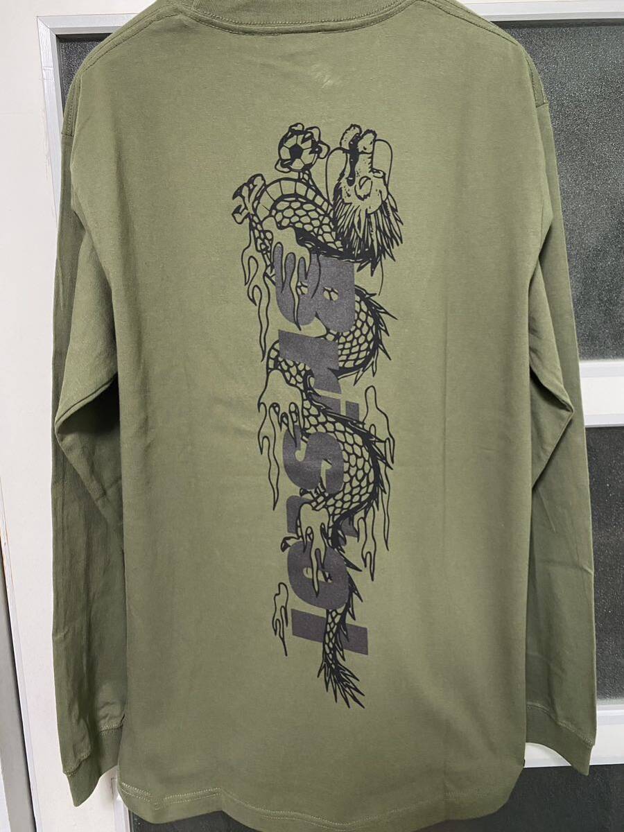 送料無料 M FCRB Bristol DRAGON TEAM L/S TEE カーキ 24SS ドラゴン Tシャツ