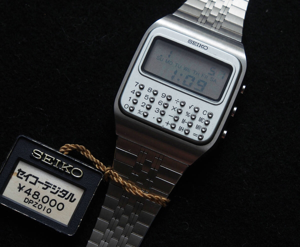 セイコー SEIKO 初代カリキュレーター デッドストック DPZ010 C153-5011 デジタルクオーツ 計算機 稼働品 メンズ 腕時計_画像2