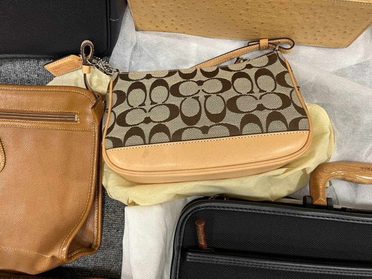 【AS 23043a】１円スタート バッグまとめ COACH コーチ LANCEL ランセル ハンドバッグ トートバッグ ショルダーバッグ ビジネスバッグ 中古の画像7